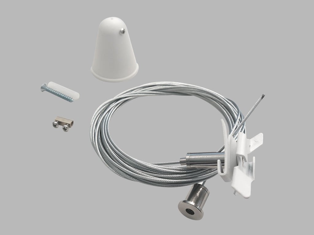 AR ECO TRACK WIRE SUSPENSION SET WHITE — Pakabinimo lynų komplektas · balta · ECO TRACK 230 V
