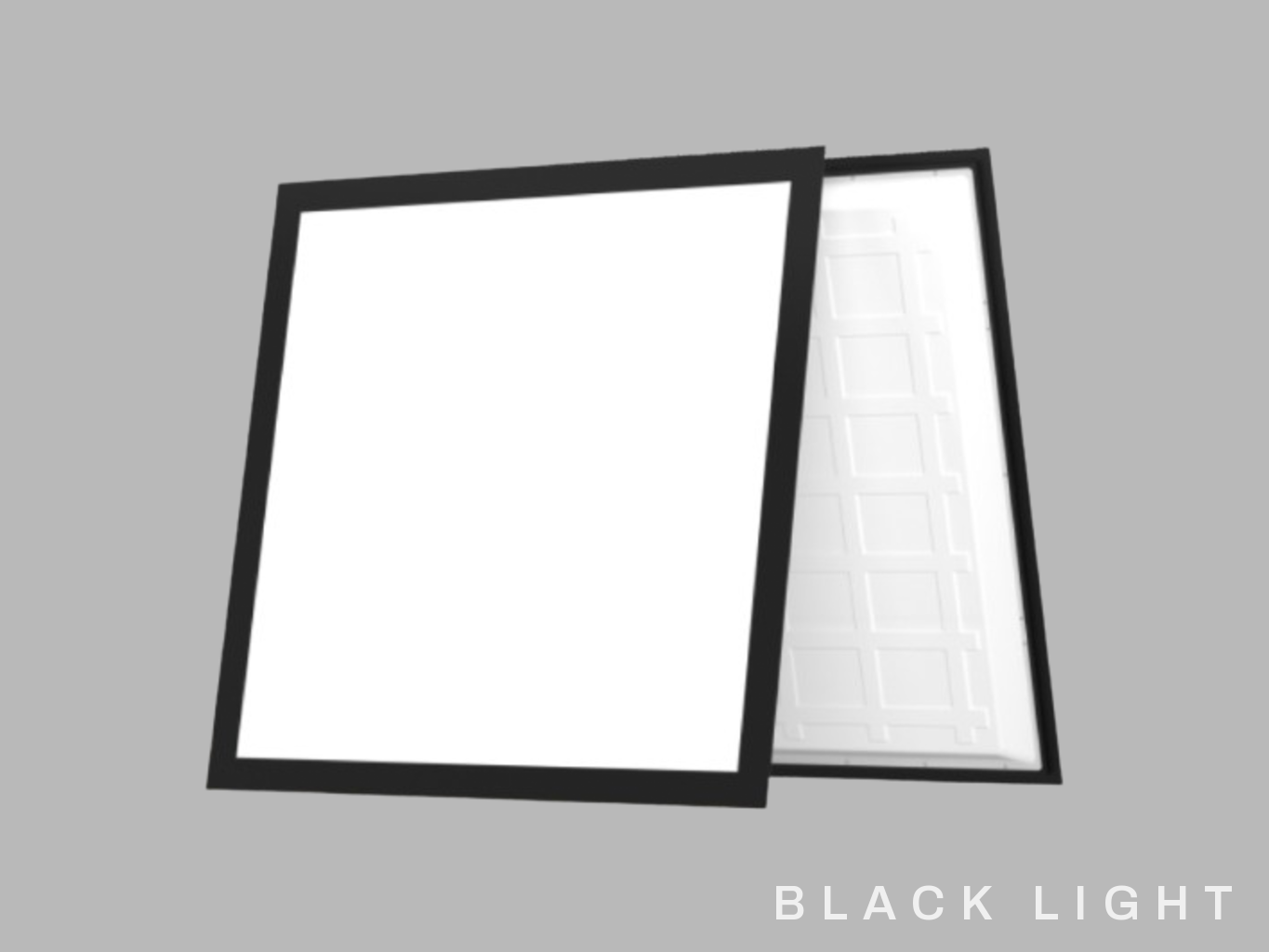 PANEL JUODAS UGR — Įleidžiamas LED panel šviestuvas su UGR<19 akinimo apsauga