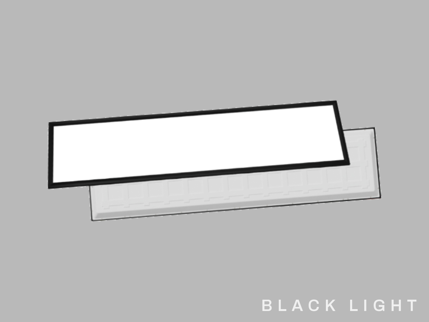 PANEL JUODAS LONG UGR — Įleidžiamas LED panel šviestuvas su UGR<19 akinimo apsauga